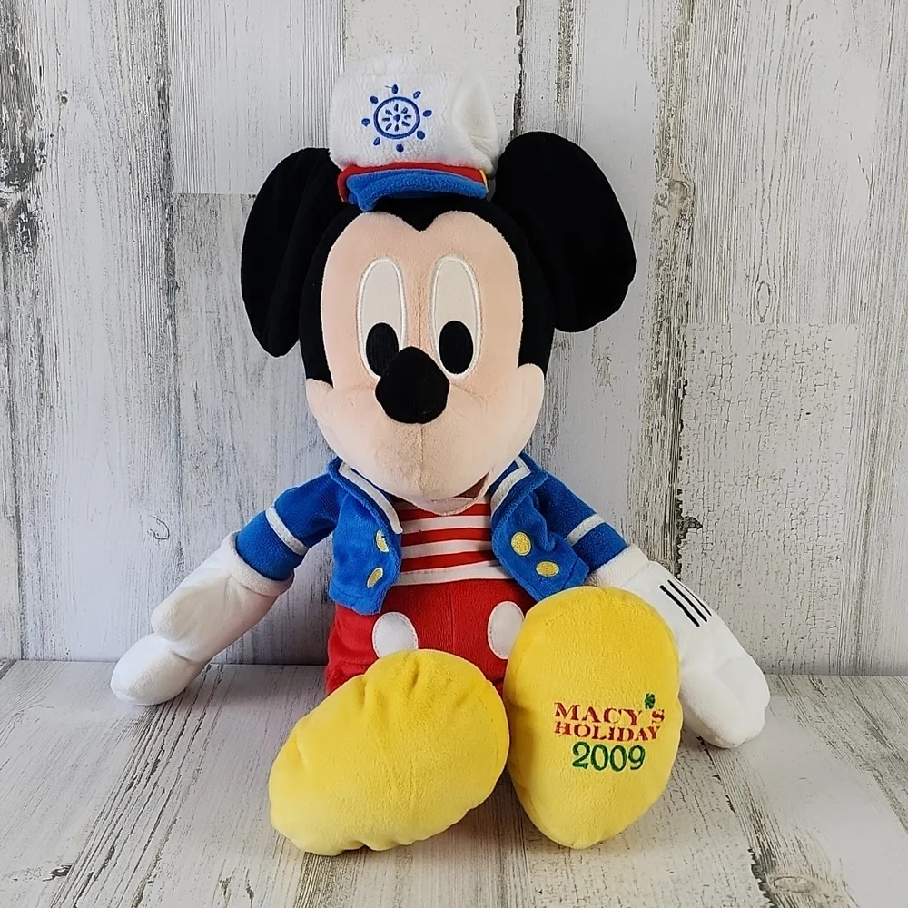 Large Sailor Mickey Mouse Macy's Holiday 2009 stuffed animal plush